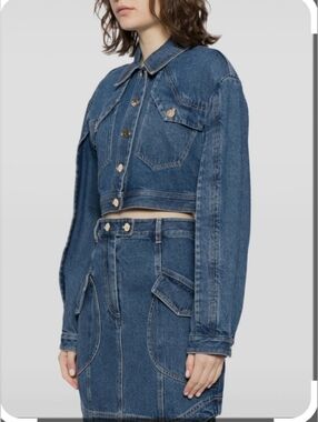 ACLER Glenfern Denim Cropped Jacket Size 8 - Medium